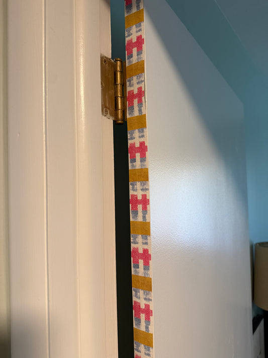 Painted Rivera Door Detail Strip | Peel and Stick Door Accent | Painterly Stripe Door Trim