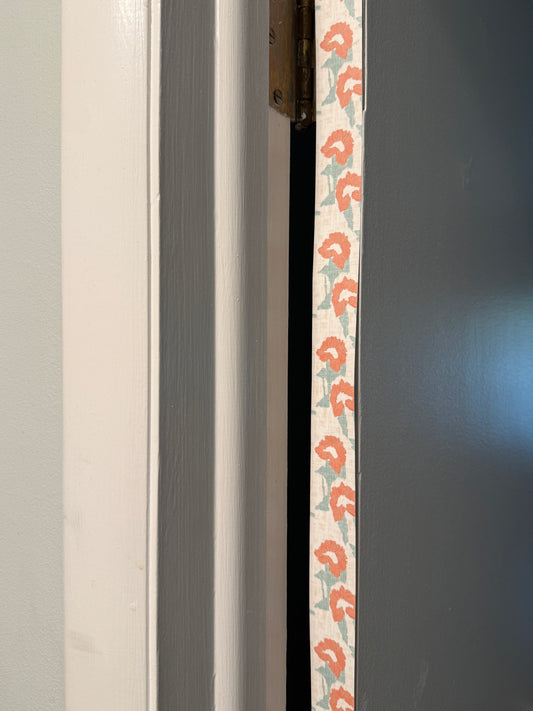 Sunwashed Garden Door Detail Strip | Peel and Stick Door Accent | Painterly Floral Door Trim