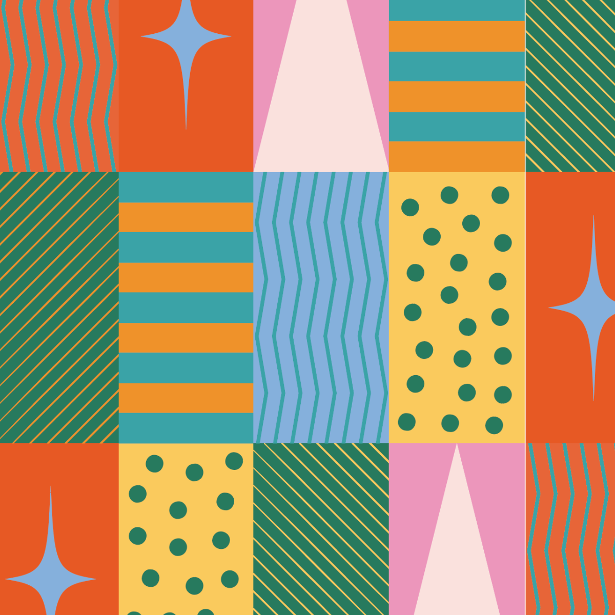 Merry Modern Holiday Door Detail Strip | Peel and Stick Christmas Door Accent | Colorful Retro Door Trim