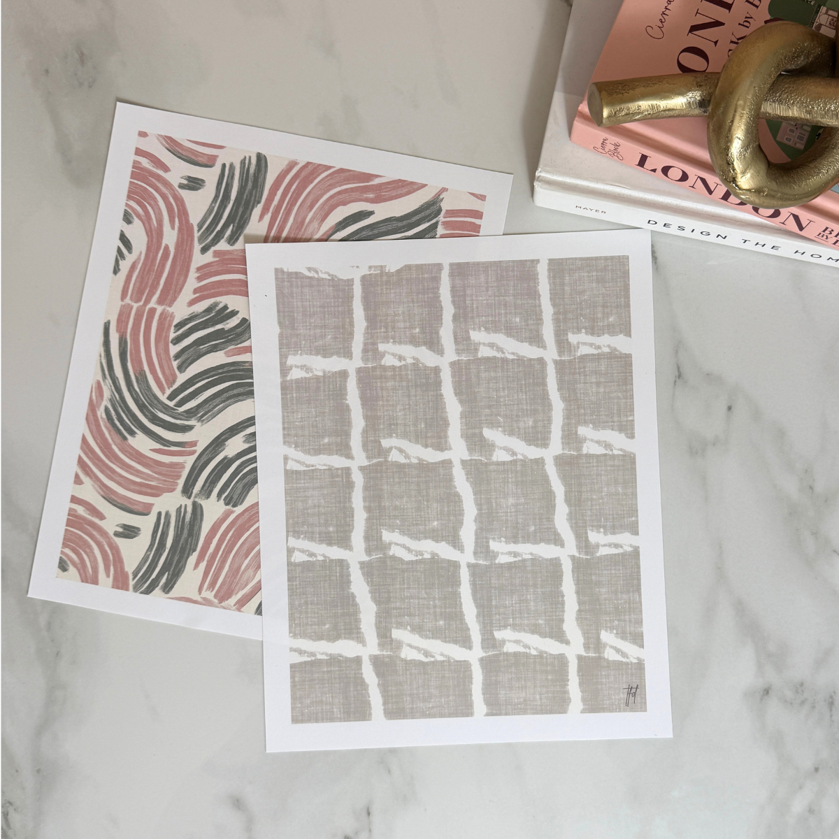 Modern Plaster Neutral Art Print | Textured Grid Pattern Wall Art | 8x10 and 11x14 Size