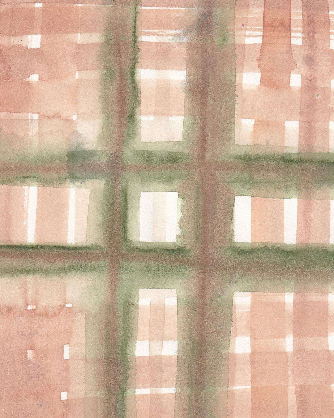 Notting Hill Door Detail Strip | Peel and Stick Door Accent | Pink Green Plaid Door Trim