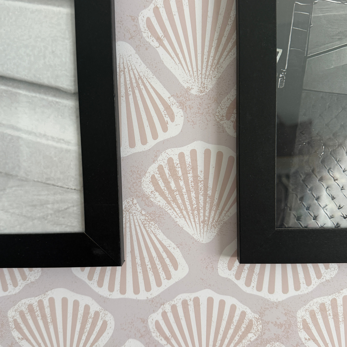 Palm Beach Peel and Stick Wallpaper | Blush Scallop Coastal Pattern