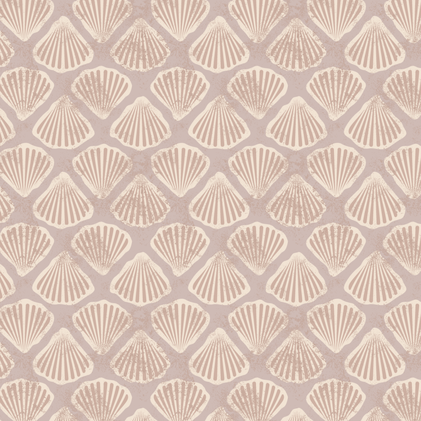 Palm Beach Peel and Stick Wallpaper | Blush Scallop Coastal Pattern