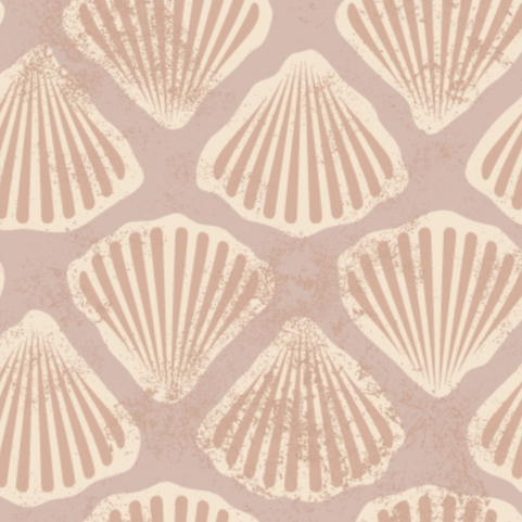 Palm Beach Door Detail Strip | Peel and Stick Door Accent | Blush Scallop Coastal Door Trim