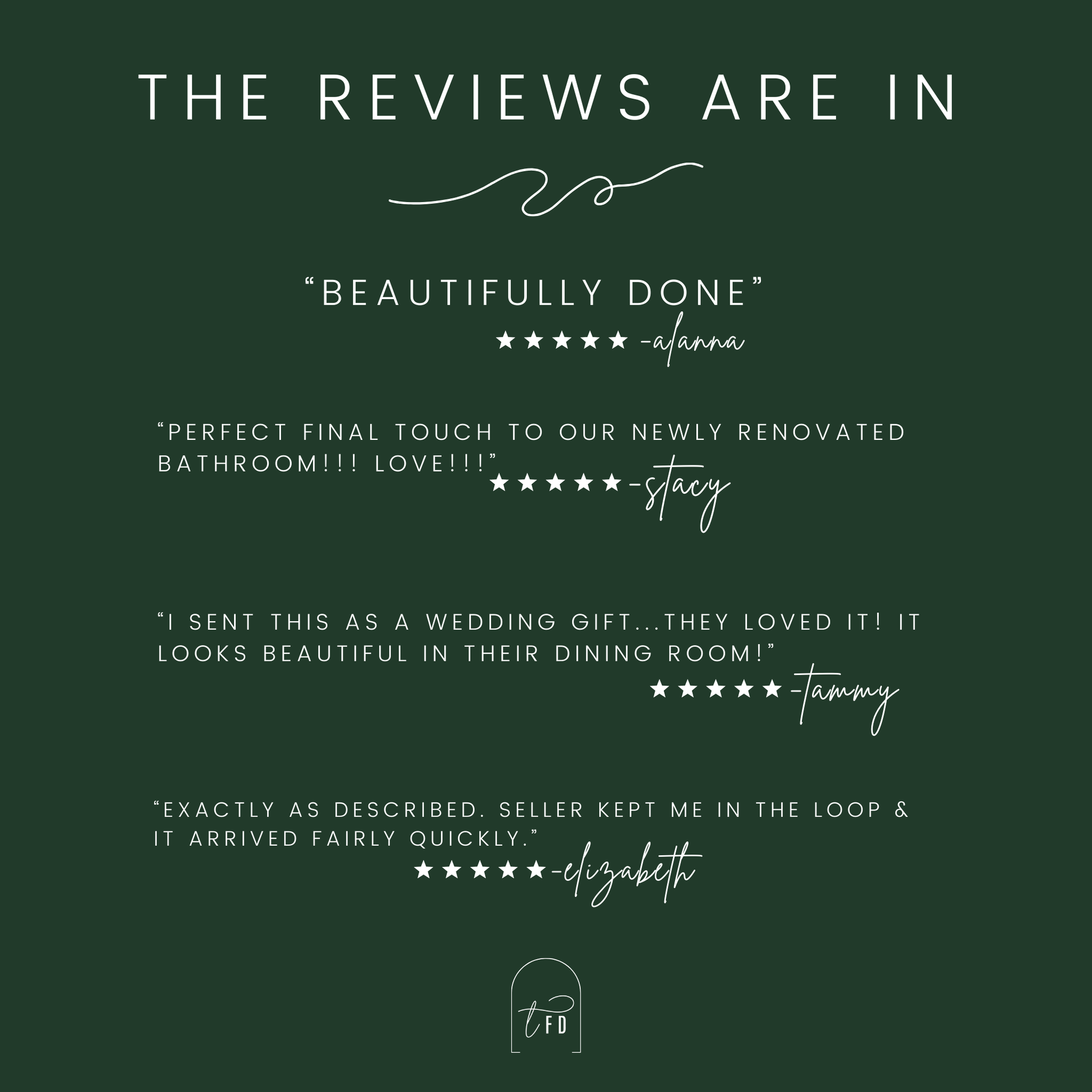 Positive Reviews from customers