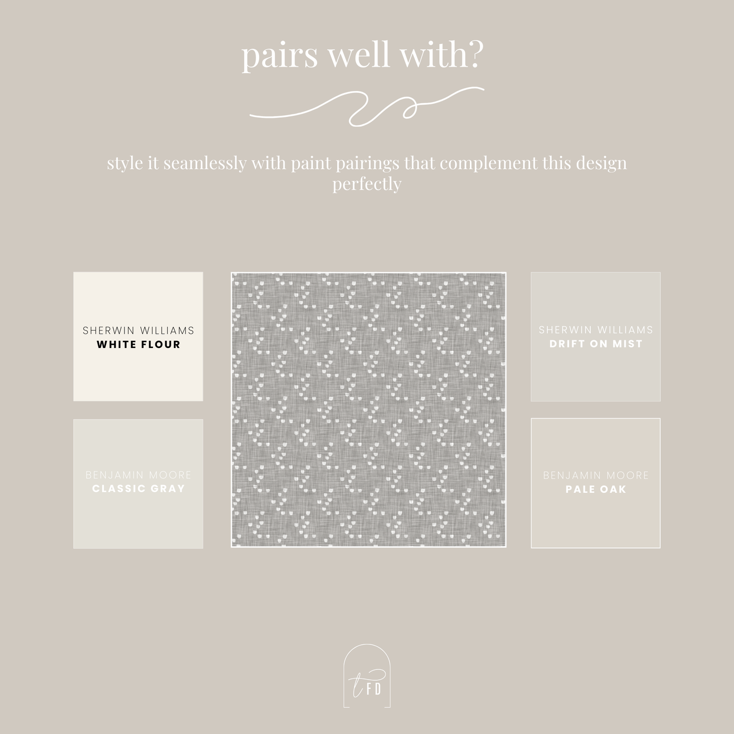 Quiet Scatter Peel and Stick Wallpaper | Soft Neutral Minimal Pattern