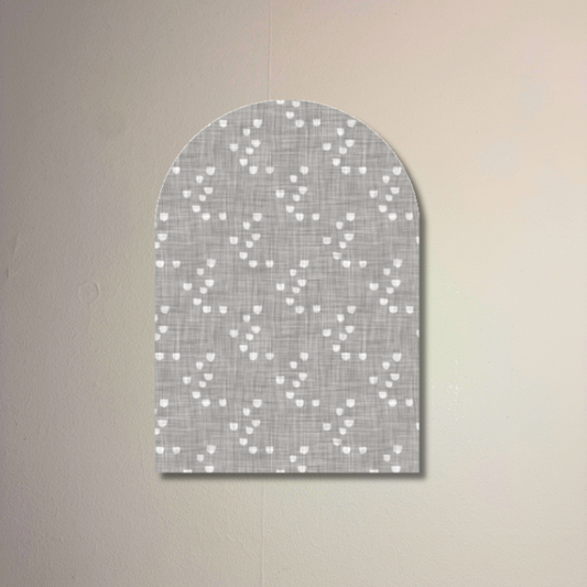 Quiet Scatter Neutral Arch Wall Art | Minimal Dot Pattern Decorative Panel