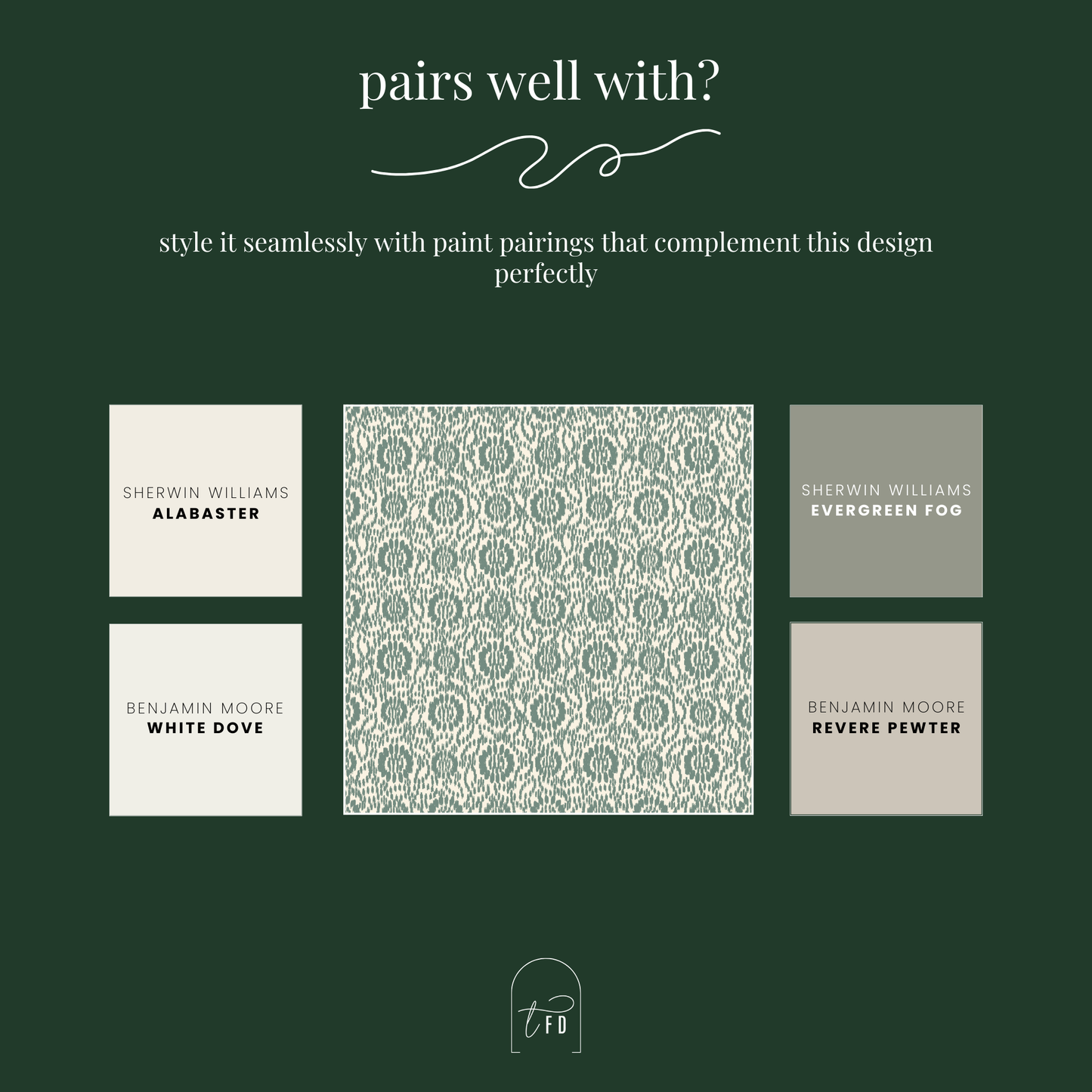 Sage Threads Ikat Wallpaper – Modern Green Peel and Stick Wall Covering