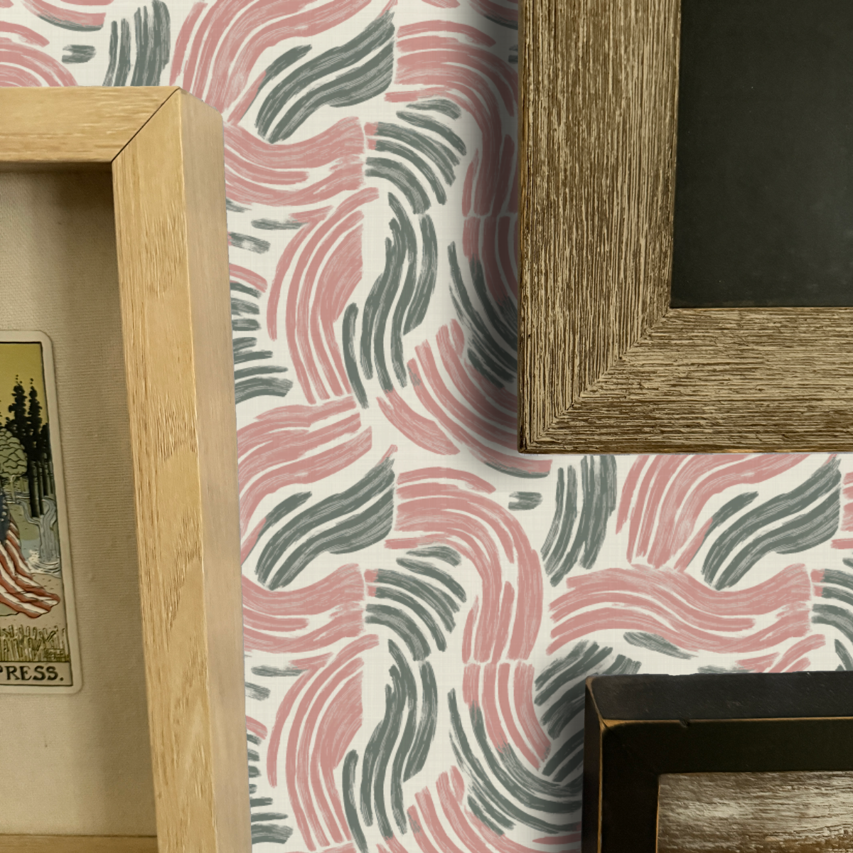 Soft Strokes Peel and Stick Wallpaper | Modern Painterly Brushstroke Pattern