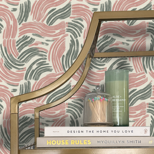 Soft Strokes Peel and Stick Wallpaper | Modern Painterly Brushstroke Pattern