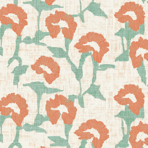Sunwashed Garden Door Detail Strip | Peel and Stick Door Accent | Painterly Floral Door Trim