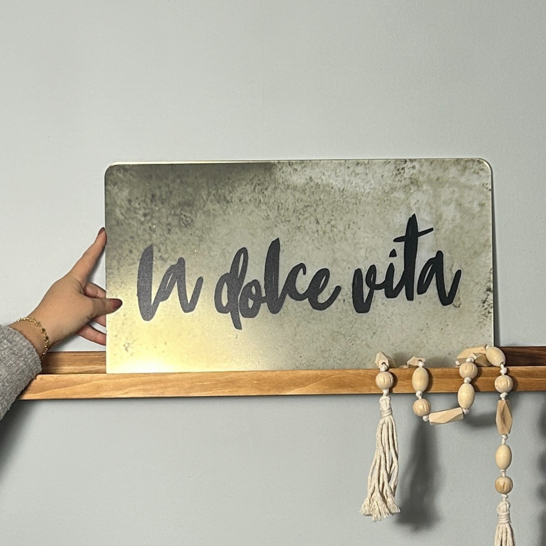 La Dolce Vita Mirror Art – Vintage-Inspired Acrylic Wall Decor