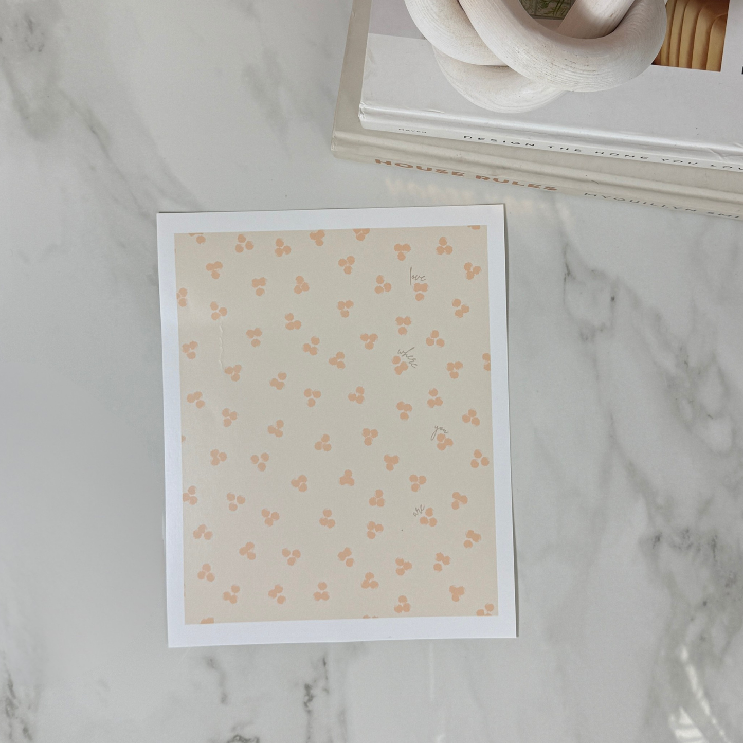 Love Where You Are | Minimal Pattern Wall Art | 8x10 and 11x14 Size