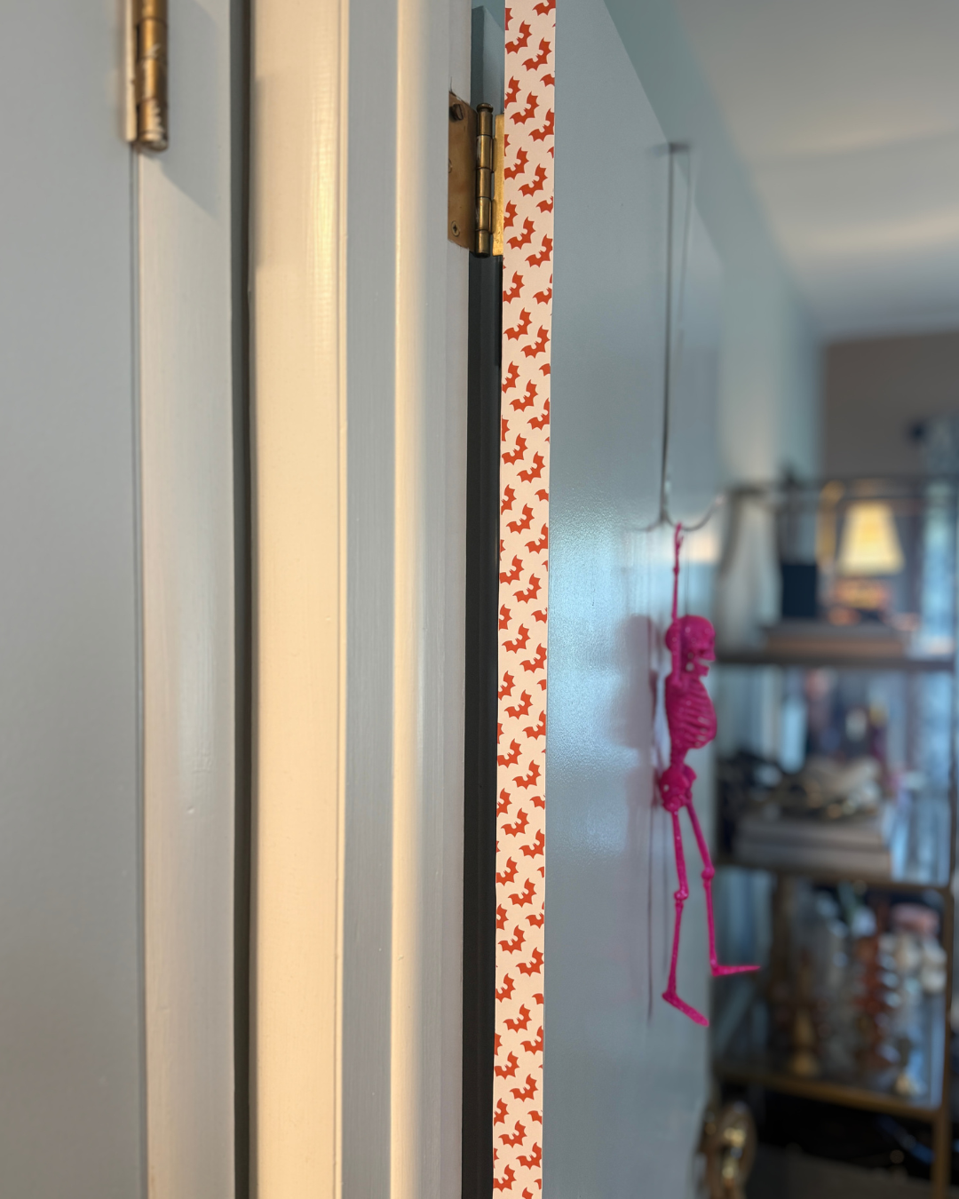 Batty Door Detail Strip | Peel and Stick Door Accent | Halloween Bat Door Trim