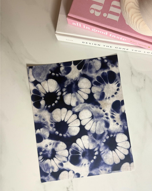 Indigo Bloom | Blue Abstract Floral Wall Art | 8x10 and 11x14 Size