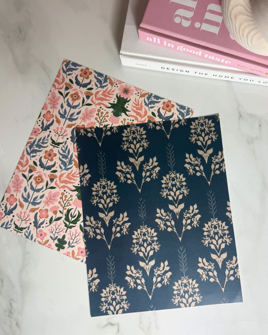 Midnight Meadow | Indigo Botanical Art Print | 8x10 and 11x14 Size