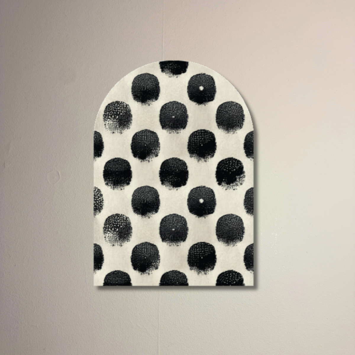 Dot Obsessed Arch Wall Art | Black Polka Dot Decorative Arch Panel