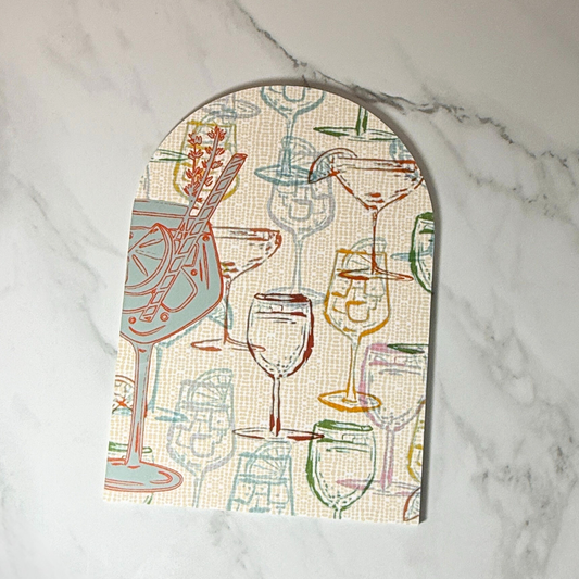 Cocktail Hour Mini Arch | Retro Drink Art for Bar or Kitchen