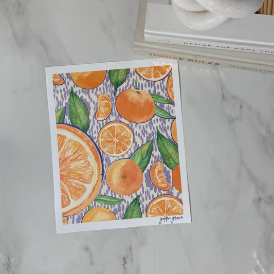 Golden Grove Art Print | Mediterranean-Inspired Wall Art | 8x10 and 11x14 Sizes