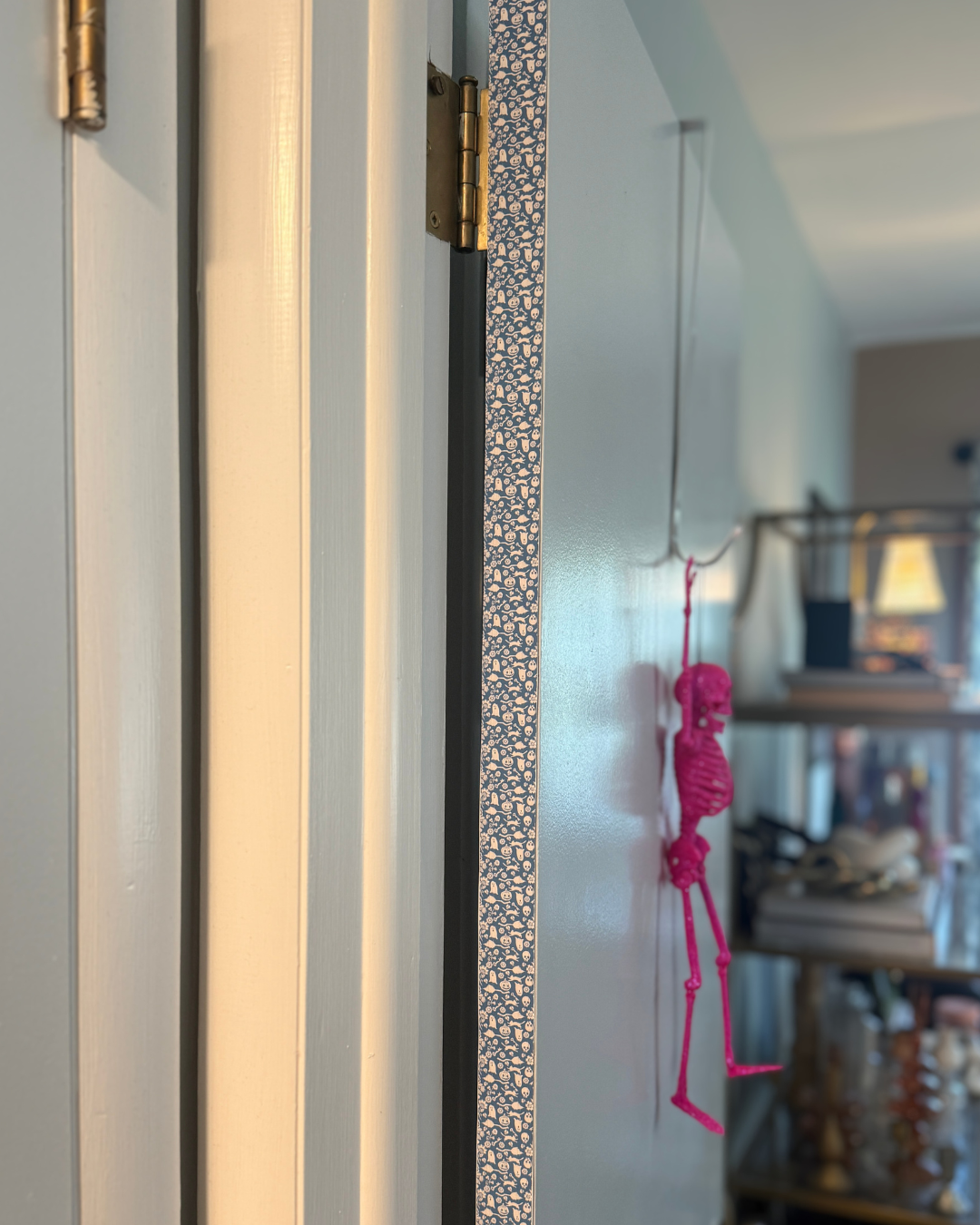 Haunted Heirloom Slate Door Detail Strip | Peel and Stick Door Accent | Vintage Halloween Door Trim