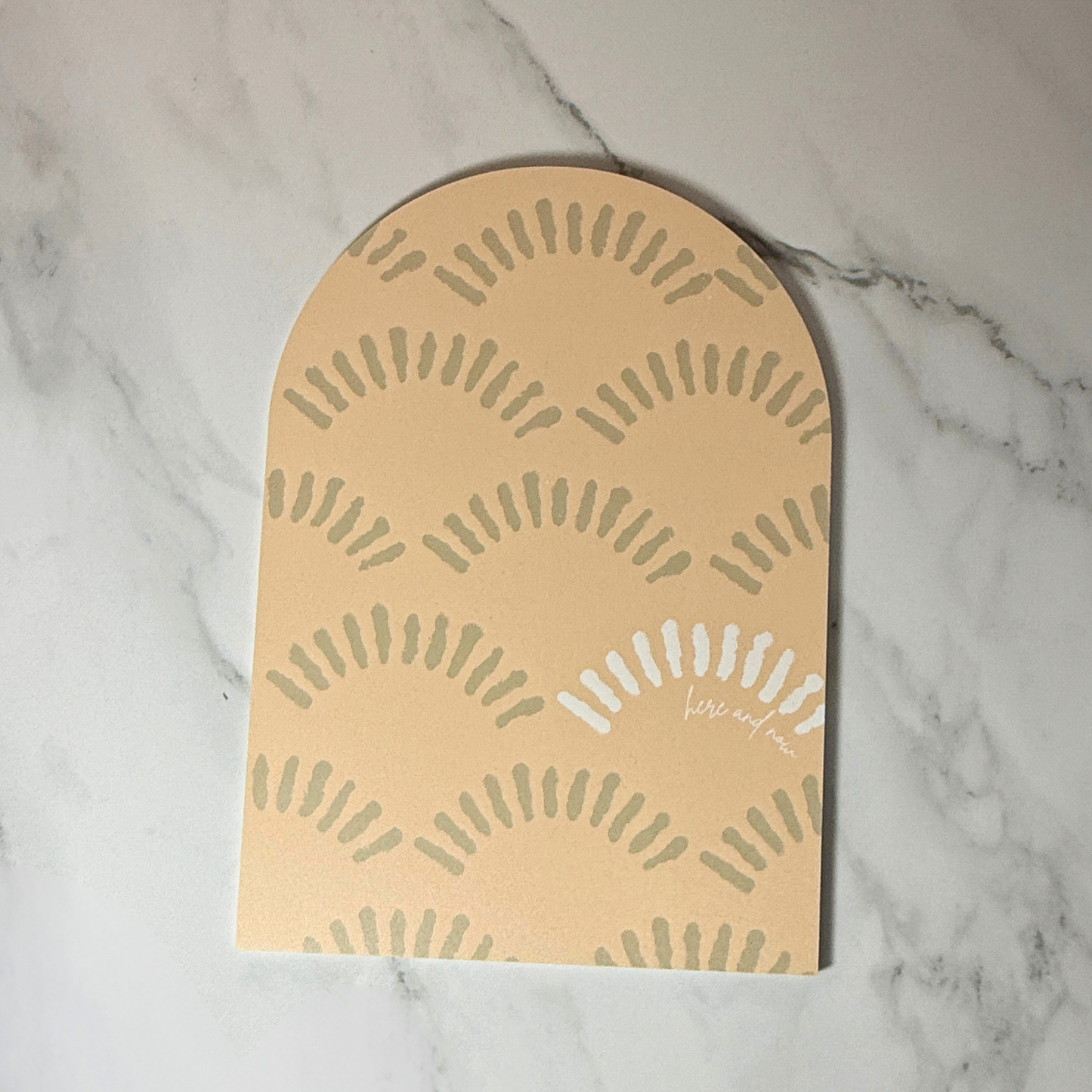 Here and Now Mini Arch | Neutral Modern Wall Art | Mindful Home Decor