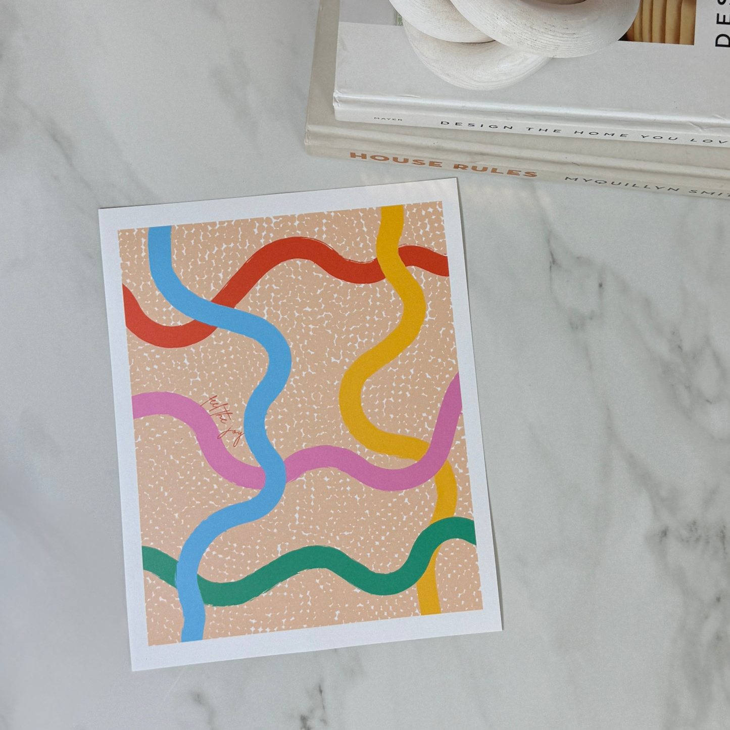 Feel the Joy | Abstract Modern Wall Art | 8x10 and 11x14 Size