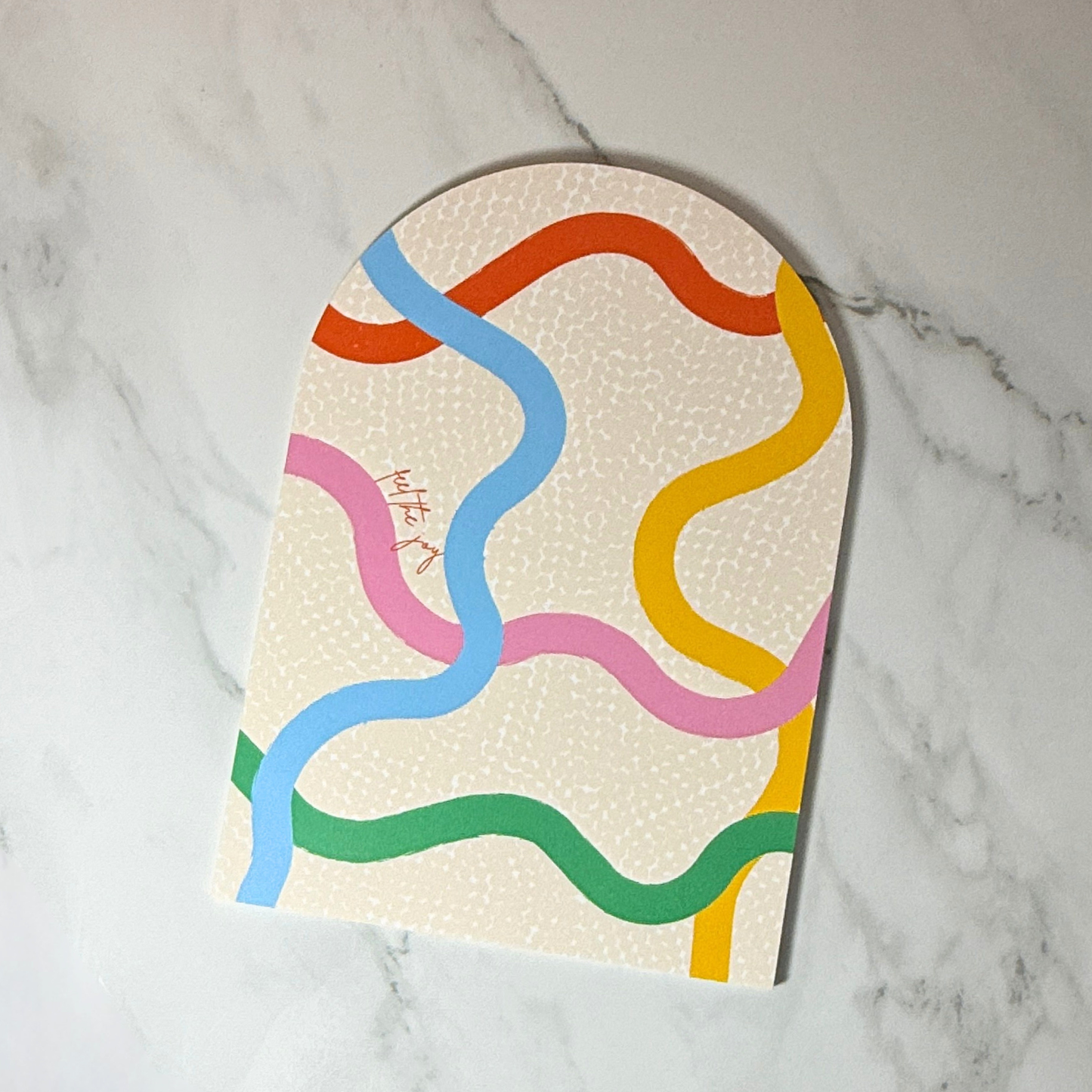 Feel the Joy Mini Arch | Colorful Modern Wall Art | Playful Home Decor