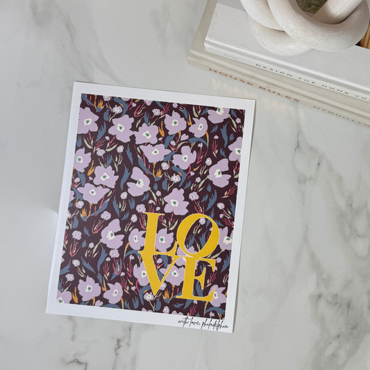 With Love, Philadelphia Art Print | Philly-Inspired Wall Art | 8x10 and 11x14 Sizes