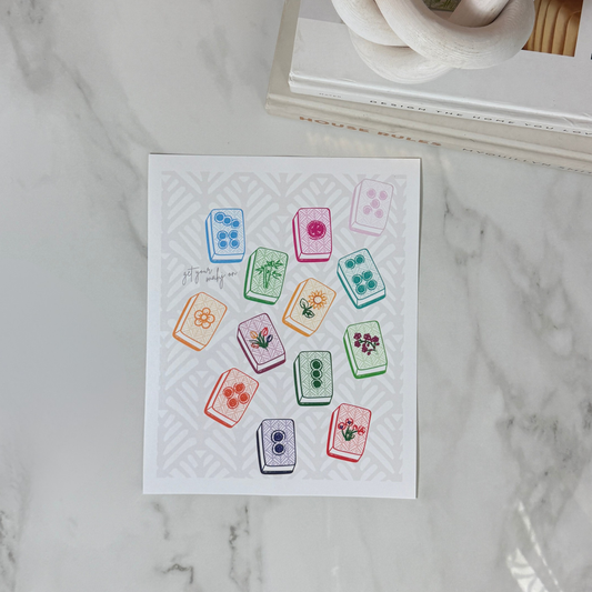 Get Your Mahj On | Mahjong Tile Wall Art | 8x10 and 11x14 Size