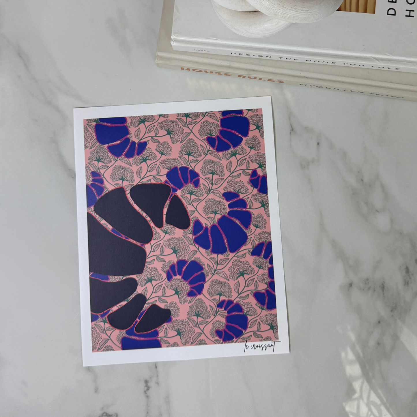 Le Croissant Art Print | Paris-Inspired Wall Art | 8x10 and 11x14 Sizes