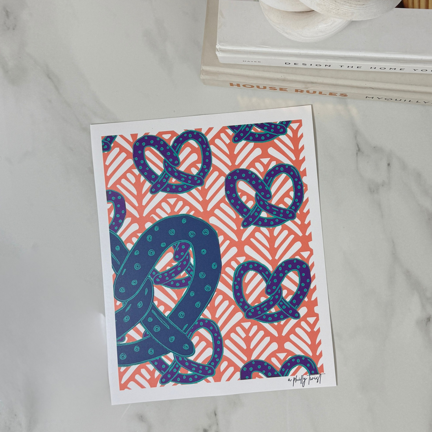 A Philly Twist Art Print | Philadelphia-Inspired Wall Art | 8x10 and 11x14 Sizes