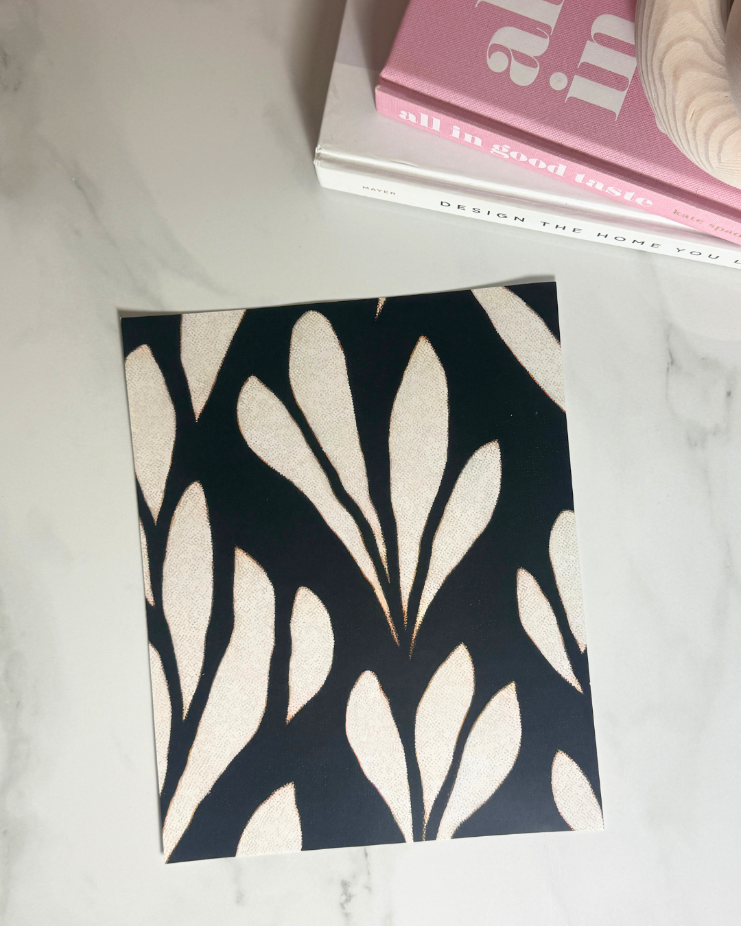 Midnight Petals | Abstract Black Botanical Art Print | 8x10 and 11x14 Size