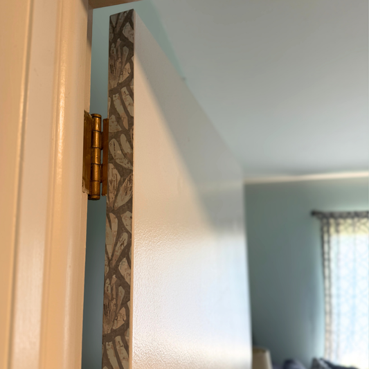 Blue Mist Door Detail Strip | Peel and Stick Door Accent | Soft Blue Gray Neutral Door Trim